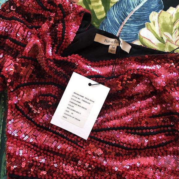 Rêve Riche Fabienne Midi Dress Red Zebra Multi - Picture 9 of 9